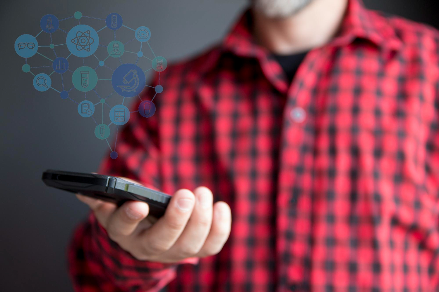 man holding phone