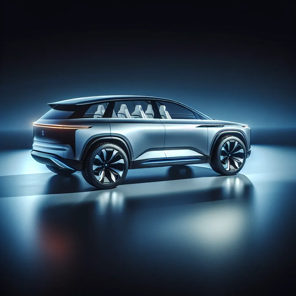"Hyundai Ioniq 7 electric SUV teaser image showcasing a sleek 3-row design, highlighting advanced aerodynamic features and modern styling cues."