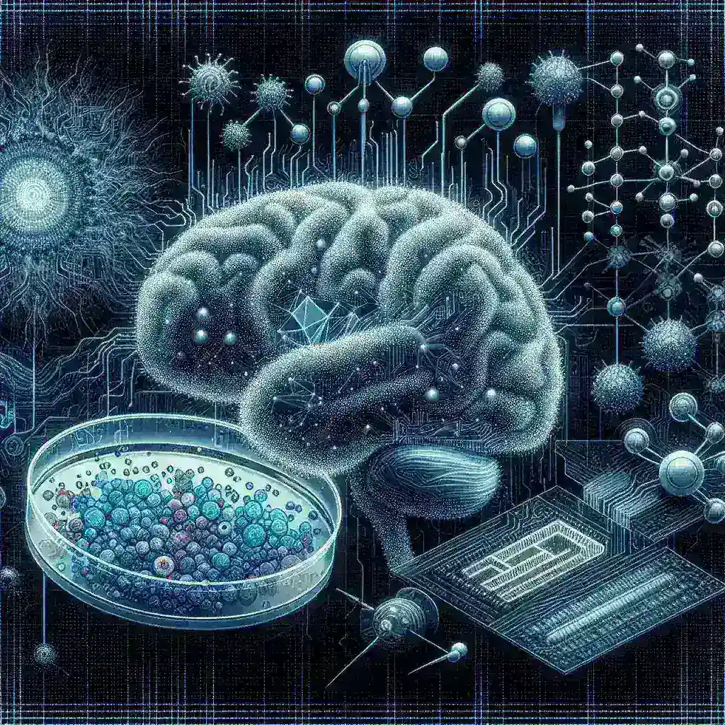 "AI-powered brain organoid models for psychiatric drug testing, showcasing innovative technology in neuroscience research."