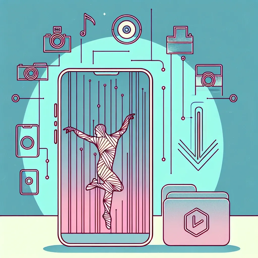 "User downloading TikTok video using a popular TikTok downloader tool on a smartphone, illustrating the process of saving favorite content securely."